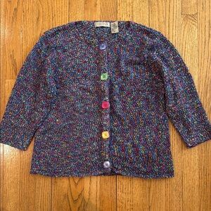 VINTAGE rainbow colored sweater size medium